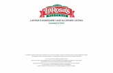 LAROSA’S INGREDIENT AND ALLERGEN LISTINGlarosa’s ingredient and allergen listing updated 12/16/19 ... romano cheese pasteurized cow’s milk, cheese cultures, salt, enzymes and