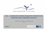 I4D Manufacturing Industry Perspective final · i4D –A MANUFACTURING INDUSTRY PERSPECTIVE GROUND AND AIRBORNE ASPECTS 1 Michel Procoudine –Lionel Rouchouse Thales. Significant