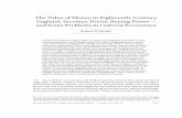 The Value of Money in Eighteenth-Century England: Incomes, … · 2016-02-06 · The Value of Money in Eighteenth-Century England: Incomes, ... What we discover is that, beyond the