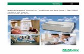 Applied Packaged Terminal Air Conditioner and Heat Pump ... · McQuay Applied Packaged Terminal Air Conditioners and Heat Pumps are certified in ac-cordance with the Packaged Terminal