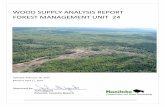 WOOD SUPPLY ANALYSIS REPORT FOREST MANAGEMENT UNIT … · Wood supply analysis is the process of assessing and predicting the current and future timber supply for a geographic area.