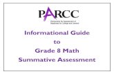 Informational Guide to PARCC Math Summative Assessment … · 2017-08-01 · Informational Guide to Grade 8 Math Summative Assessment 3 Claims Structure: Grade 8 11 points 1 For the