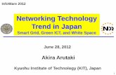Networking Technology Trend in Japan - IARIA · Networking Technology Trend in Japan Smart Grid, Green ICT, and White Space June 28, 2012 Akira Arutaki Kyushu Institute of Technology