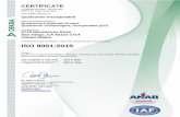 Affiliate with the N - Qualcomm · ISO 9001:2015 Scope: Qualcomm Incorporated designs, develops, manufactures and markets wireless and digital telecommunications products and services.