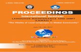 International Seminar on Language Maintenance and Shift ...eprints.undip.ac.id/57869/1/Prosiding_Lamas_7_unscure_Yafed_Syufi.pdf · In this opportunity, we would like to extent our
