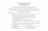 ICSE Paper 2014 ,CHEMISTRY · 2018-12-18 · ICSE Paper 2014 ,CHEMISTRY (Two hour) Answers to this Paper must be written on the paper provided separately. You will not be allowed