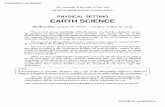 PHYSICAL SETTING EARTH SCIENCE - JMAP · 2017-01-01 · PS/EARTH SCIENCE PS/EARTH SCIENCE The University of the State of New York REGENTS HIGH SCHOOL EXAMINATION PHYSICAL SETTING