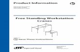 Product Information (Dwg. MHP3328) · Product Information Información de producto Information produit Informações do Produto Free Standing Workstation Cranes (Dwg. MHP3328) Save