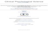 Clinical Psychological Science...the disparate psychological and biological literatures on post-partum depression by examining the interrelations between a psychosocial resource and