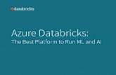Azure Databricks · • Azure Databricks addresses the data volume issue with a highly scalable analytics engine. Processes that used to take weeks run in hours or minutes with Azure