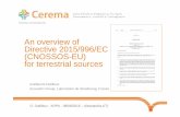 An overview of Directive 2015/996/EC (CNOSSOS-EU) for ... · G. Dutilleux - ARPA - 08/06/2016 – Alessandria (IT) Guillaume Dutilleux Acoustics Group, Laboratoire de Strasbourg,