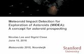 Meteoroid Impact Detection for Exploration of …•Meteoroid Impact Detection for Exploration of Asteroids: MIDEA • Targeting 100–300 m asteroids • Nanogram-sized meteoroid