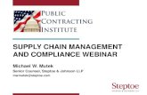 SUPPLY CHAIN MANAGEMENT AND COMPLIANCE ... ... M.W.Mutek -- Supply Chain Management 8 Supply Chain Issues