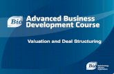 Valuation and Deal Structuring - bio.org and Deals... · Valuation and Deal Structuring BIO’s Advanced Business Development Course June 2015 Prepared for: Joe Dillon President Bringing