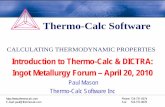 Thermo-Calc Software · Interfacial energy & Volume & Elastic constants. The CALPHAD method Thermo-Calc Software. Underlying basis of Thermo -Calc Thermo-Calc Software ... cementite.