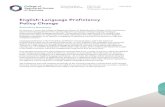 English -Language Proficiency Policy Change · 1 English Language Proficiency in Canadian Applicants for Registration with the College of Registered Nurses of Manitoba Background