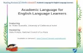 Academic Language for English Language Learners · Letter #2: After Academic Language Instruction Hi Robin, I am apologize for having to send you this information at the last minute.
