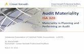 Members Crowe Horwath International 23 3 2016...International Financial Reporting Standards (IFRSs). Basis for Opinion We conducted our audit in accordance with International Standards