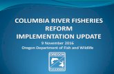 9 November 2016 Oregon Department of Fish and Wildlife · • Spring 70/30, MS commercial fishery, gillnet allowed in late spring if impacts available • Summer 70/30, MS commercial