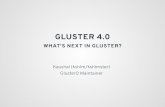 GLUSTER 4 - FOSDEM · GlusterFS provided storage GlusterFS v1 - Part of main Gluster project GlusterFS v2 - Split into a seperate project GlusterFS v3 - Primary project. GLUSTERFS-3.X