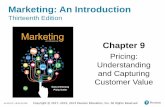 Marketing: An Introduction - National Paralegal College · Learning Objective 9-2 Summary •Factors affecting a firm’s pricing decisions: –Internal –marketing strategy, objectives,