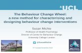 The Behaviour Change Wheel: a new method for ... a new method for characterising and designing behaviour