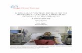 IN SITU SIMULATION TEAM TRAINING FOR THE MANAGEMENT … · 2019-01-16 · 1 IN SITU SIMULATION TEAM TRAINING FOR THE MANAGEMENT OF MEDICAL EMERGENCIES OCCURRING ON HAEMODIALYSIS A