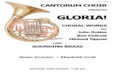 SOUNDING BRASS - Cantorum Choir Programme.pdf · Gloria! Elisabeth Croft — Director Jozef Janik — Piano/Organ Sounding Brass Cantate Domino ‘O sing unto the Lord a new song’