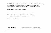 2010 Conference Record of the Forty Fourth Asilomar ...toc.proceedings.com/11426webtoc.pdf · TENSOR-BASED SUBSPACE METHOD Bin Song, Florian Roemer, Martin Haardt, Ilmenau University
