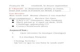 Chenango Forks Middle School - Français IB … French 1B.docx · Web viewFrançais IB vendredi, le douze septembre L’Objectif: to demonstrate ability to listen, read and write