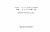 THE APOSTOLICITY OF THE CHURCH - Lutheran World Federation · The Pontifical Council for Promoting Christian Unity 00120 Vatican City, Vatican Library of Congress Cataloging-in-Publication