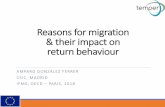Reasons for migration and their impact on return behaviour · AMPARO GONZÁLEZ FERRER CSIC, MADRID IFMS, OECD – PARIS, 2018 . Return & Migration Policies 1. Renewed interest on
