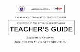 TECHNOLOGY AND LIVELIHOOD EDUCATION …K to 12 TECHNOLOGY AND LIVELIHOOD EDUCATION AGRICULTURE/FISHERY – AGRICULTURAL CROP PRODUCTION (Exploratory) *TWG on K to 12 Curriculum Guide