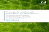 The case for sustainable bond investing strengthens · bond investing strengthens In an expanded research study, Barclays ... objective, quantitative analysis of the effect of ESG