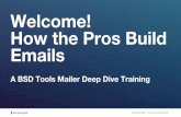 Welcome! How the Pros Build Emails - Amazon S3 · 2016-09-18 · Welcome! How the Pros Build Emails A BSD Tools Mailer Deep Dive ... (even when they’re rapid response) 2. Refer