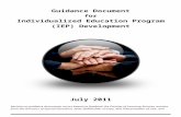 IEP Guidance Document 2011-12€¦  · Web viewGuidance Document . for. Individualized Education Program (IEP) Development. July 2011. Revision to guidance documents occurs based