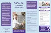 Test Your WellTitle Test Your Well: Protect Your Family's Water Author bpwsp@health.ny.gov Subject Private wells testing and maintenance Keywords private wells, wells, drinking water,