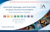 2019 DOE Hydrogen and Fuel Cells Program Review Presentation · 2019-04-24 · This presentation does not contain any proprietary, confidential, or otherwise restricted information.