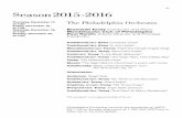 Season 201520- 16 14 GSOC_1.pdf · The Philadelphia Orchestra Bramwell Tovey Conductor and Piano Mendelssohn Club of Philadelphia Paul Rardin Artistic Director and Principal Conductor