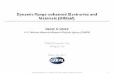 Dynamic Range-enhanced Electronics and …...Dynamic Range-enhanced Electronics and Materials (DREaM) Daniel S. Green U.S. Defense Advanced Research Projects Agency (DARPA) DREaM Proposers