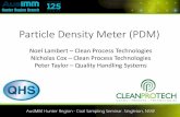 Particle Density Meter (PDM) - AusIMM...Particle Density Meter (PDM) Noel Lambert –Clean Process Technologies Nicholas Cox –Clean Process Technologies Peter Taylor –Quality Handling