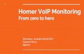Homer VoIP Monitoring - Kamailio · 2017-07-11 · The need for Homer - VoIP Monitoring and Troubleshooting - Understand exactly what happened in your platform, analysing specific