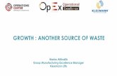 GROWTH : ANOTHER SOURCE OF WASTE · Lean manufacturing is a systematic method for the elimination of waste within a manufacturing system. Lean also takes into account waste created