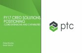 FY17 CREO SOLUTIONS POSITIONING · PTC CREO SOLUTIONS PTC Creo Solutions Multi-CAD CAID CAD CAM CAE Consolidation and Collaboration Concept Design 2D Design 3D Design Tooling Design