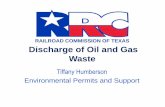 Tiffany Humberson Environmental Permits and Support · Tiffany Humberson Environmental Permits and Support. Goal for Texas Waters It is the goal of Texas Railroad Commission to maintain