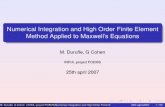 Numerical Integration and High Order Finite Element Method ...durufle/expose/SlidesSandia.pdf · Numerical Integration and High Order Finite Element Method Applied to Maxwell’s