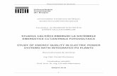STUDIUL CALITĂȚII ENERGIEI LA SISTEMELE ......STUDIUL CALITĂȚII ENERGIEI LA SISTEMELE ENERGETICE CU CENTRALE FOTOVOLTAICE STUDY OF ENERGY QUALITY IN ELECTRIC POWER SYSTEMS WITH