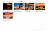 Coming January 2019 TAP TITLE TO PLACE HOLD · Karen Robards Silent Night Danielle Steel The Cornwalls Are Gone James Patterson Wild Card Stuart Woods TAP TITLE TO PLACE HOLD. Coming