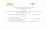 THE EAST AFRICAN COURT OF JUSTICE (FIRST INSTANCE … v A.G. of Burundi ( 8 of 2011).pdf · 1 THE EAST AFRICAN COURT OF JUSTICE (FIRST INSTANCE DIVISION) AT ARUSHA (Coram:Mary Stella