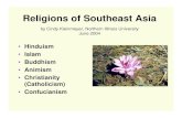 Religions of Southeast Asia · Spread of Hinduism to Southeast Asia Hinduism spread to Burma, Thailand, Cambodia, Indonesia via trade and Brahman priests Hinduism was the state religion